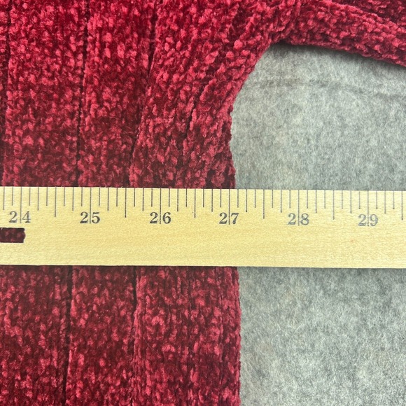 Seven7 Sweater Womens 2X XXL Red Wine Chenille Cable Knit Pullover Soft Cozy - Picture 8 of 11
